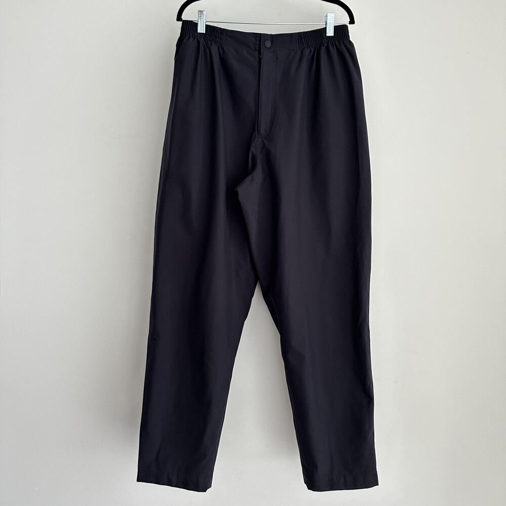 Nike Golf Pants Mens XL Black Storm FIT Rain Wind Zip Ankle Elastic Waist